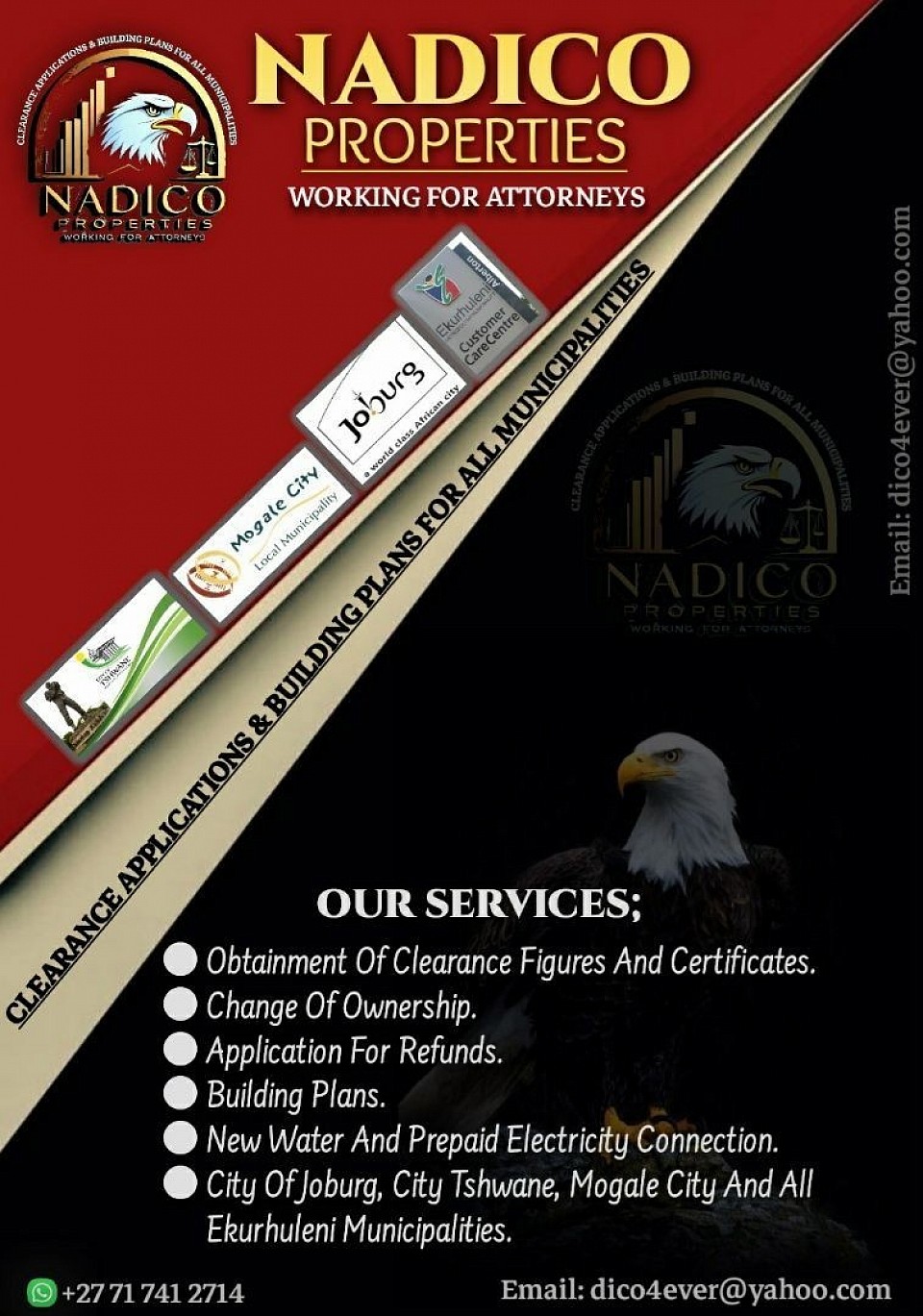 Business flyer for Nadico Properties Company